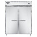 The open doors of a white Continental pass-through refrigerator/freezer.
