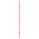 A red and white striped straw.