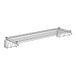 A chrome wire wall mount shelf by Regency.