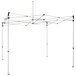 A white Caravan Canopy TitanShade instant canopy with two poles.