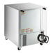 A silver Beverage-Air undercounter refrigerator with a left hinged door.