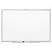 A Quartet melamine whiteboard with a silver frame.