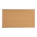A Quartet cork board with a silver aluminum frame.