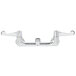 A chrome Equip by T&S wall mounted faucet base with wrist handles.