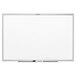 A Quartet melamine whiteboard with a silver frame.