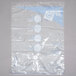 A clear plastic Ziploc Space Bag with a blue and white logo.