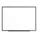 A white board with a black frame.
