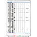 Quartet 33705 Matrix 34 inch x 23 inch Vertical Magnetic Steel In-Out Whiteboard with Silver Aluminum Frame
