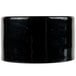 A black polypropylene napkin ring with a round band.