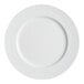 A white round plastic charger plate.