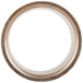A close up of a copper Tabletop Classics napkin ring.