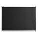 A black Quartet foam board with a silver aluminum frame.