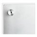 A Quartet Infinity white glass markerboard with a silver metal edge and hardware.