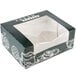 A white Auto-Popup bakery box with a clear window and a black and white Fresh print design.
