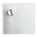 A Quartet frameless white glass markerboard with metal mounting hardware.