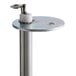 A metal pole with a white plastic heating element on the end.