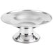 A Town stainless steel serving bowl on a round metal base.