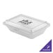 A clear plastic GET Eco-Takeouts container with a lid.