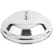 A Town stainless steel compote dish cover on a silver tray.