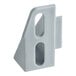 A white plastic Avantco mixer bowl lift bracket with two holes.