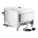A stainless steel Vollrath conveyor toaster with a wire attached.