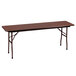Correll Folding Table, 18 inch x 60 inch Melamine Top, Walnut - CF1860M