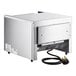 A stainless steel Vollrath conveyor toaster with a black cord.