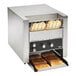 Vollrath JT2 Conveyor Toaster with tray of toast on it.