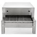 A stainless steel Vollrath countertop conveyor oven with digital controls and a ventless lid.