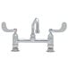 A T&S deck-mounted pantry faucet with wrist handles and a swing spout on a white background.