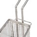 A stainless steel Star twin fryer basket with handles.