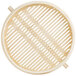 A round wooden Town bamboo steamer basket with handles.