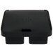 A black silicone rectangular container with 4 compartments and a lid.