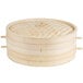 A Town bamboo steamer with handles and lid.