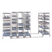 MetroMax i stationary intermediate shelving unit with bottom track.