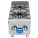 A Globe countertop gas hot plate with two burners.