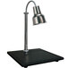 A silver Hanson Heat Lamp on a black synthetic granite base.