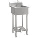 A stainless steel Advance Tabco hand sink with a faucet.