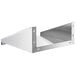 A Regency stainless steel wall mount shelf with holes in it.