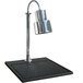 A silver Hanson Heat Lamp on a black synthetic granite base.