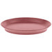 a close-up of a red plate