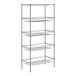 A Regency metal wire shelving unit with four shelves.