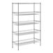 A Regency chrome wire shelving unit with 1 shelf and 4 baskets.