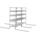 A MetroMax Q metal shelving unit with three shelves.