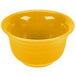 A yellow Fiesta china bouillon bowl.