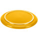 A yellow plate with a white border.