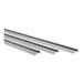 A set of three metal double deep tracks for shelving or storage systems.