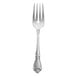 A Oneida Arbor Rose stainless steel salad fork with a silver handle and a design on it.