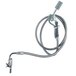 A T&S stainless steel hose with a spray nozzle attached to it.
