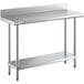 A Regency stainless steel work table with undershelf.